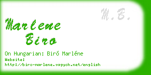 marlene biro business card